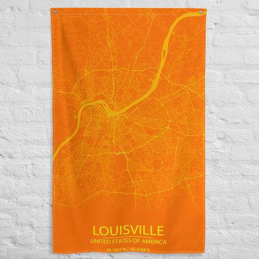 Louisville Orange and Yellow Flag Map