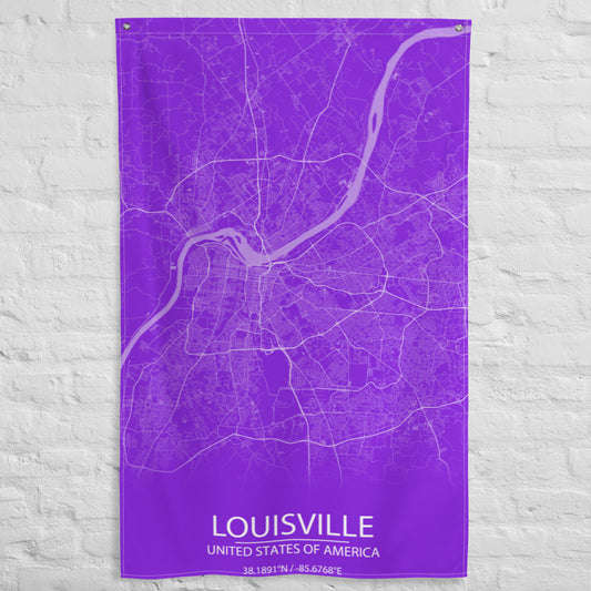 Louisville Purple and White Flag Map