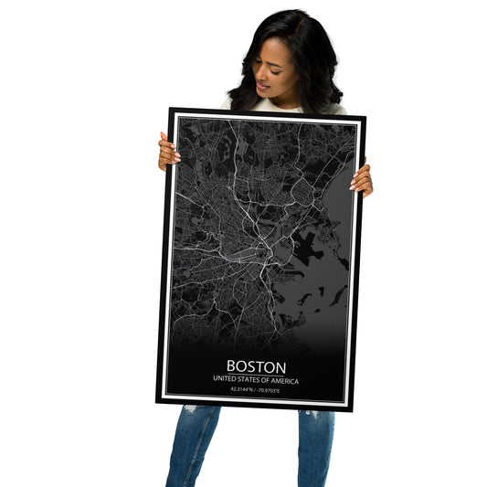 Boston Black Metal Map