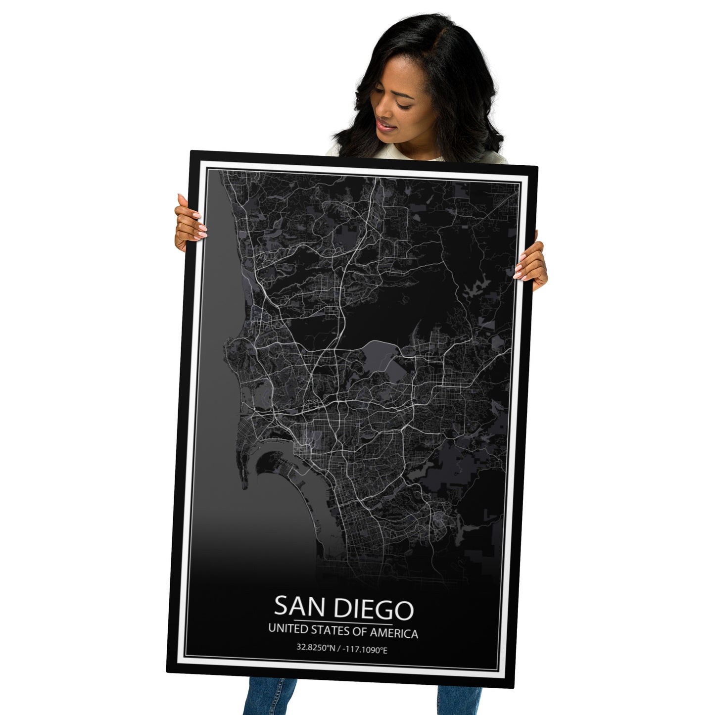 San Diego Black Metal Map