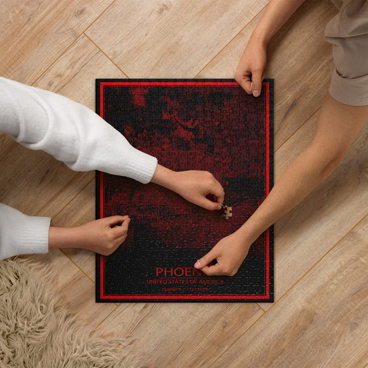 Phoenix Black and Red Map Jigsaw Puzzle