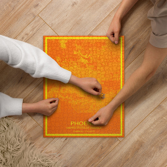 Phoenix Orange and Yellow Map Jigsaw Puzzle