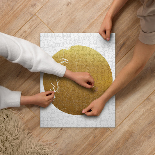 Charlotte Gold on White Map Jigsaw Puzzle