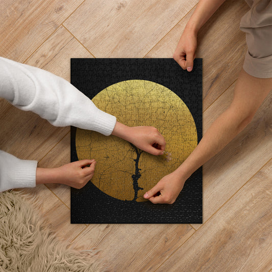 Washington, D.C. Gold on Black Map Jigsaw Puzzle