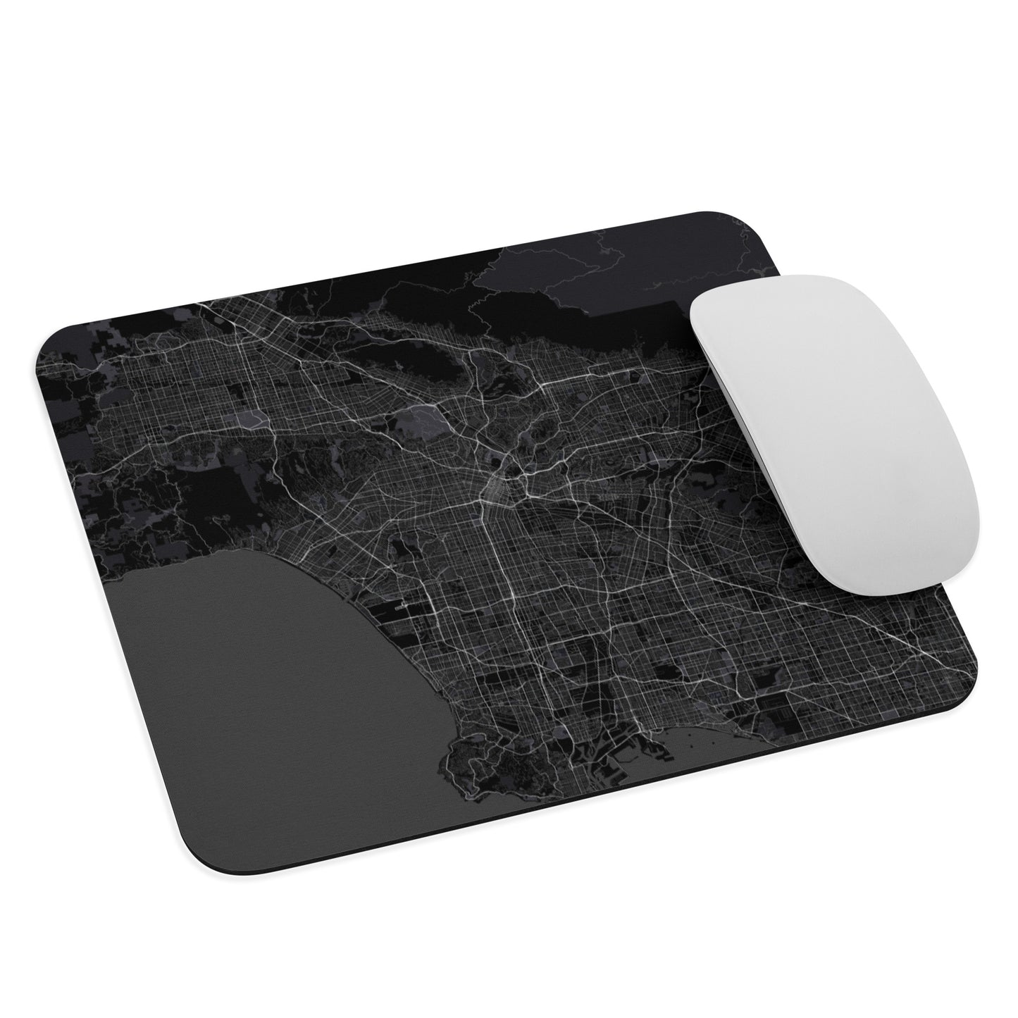 Los Angeles Black Map Mouse Pad