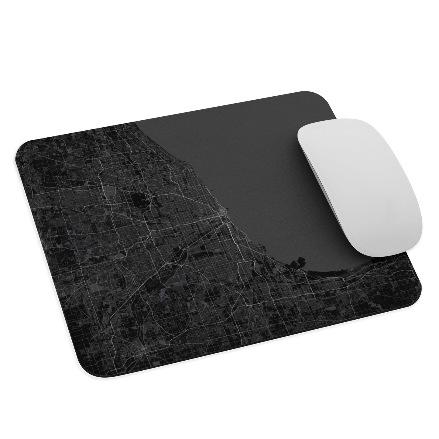 Chicago Black Map Mouse Pad