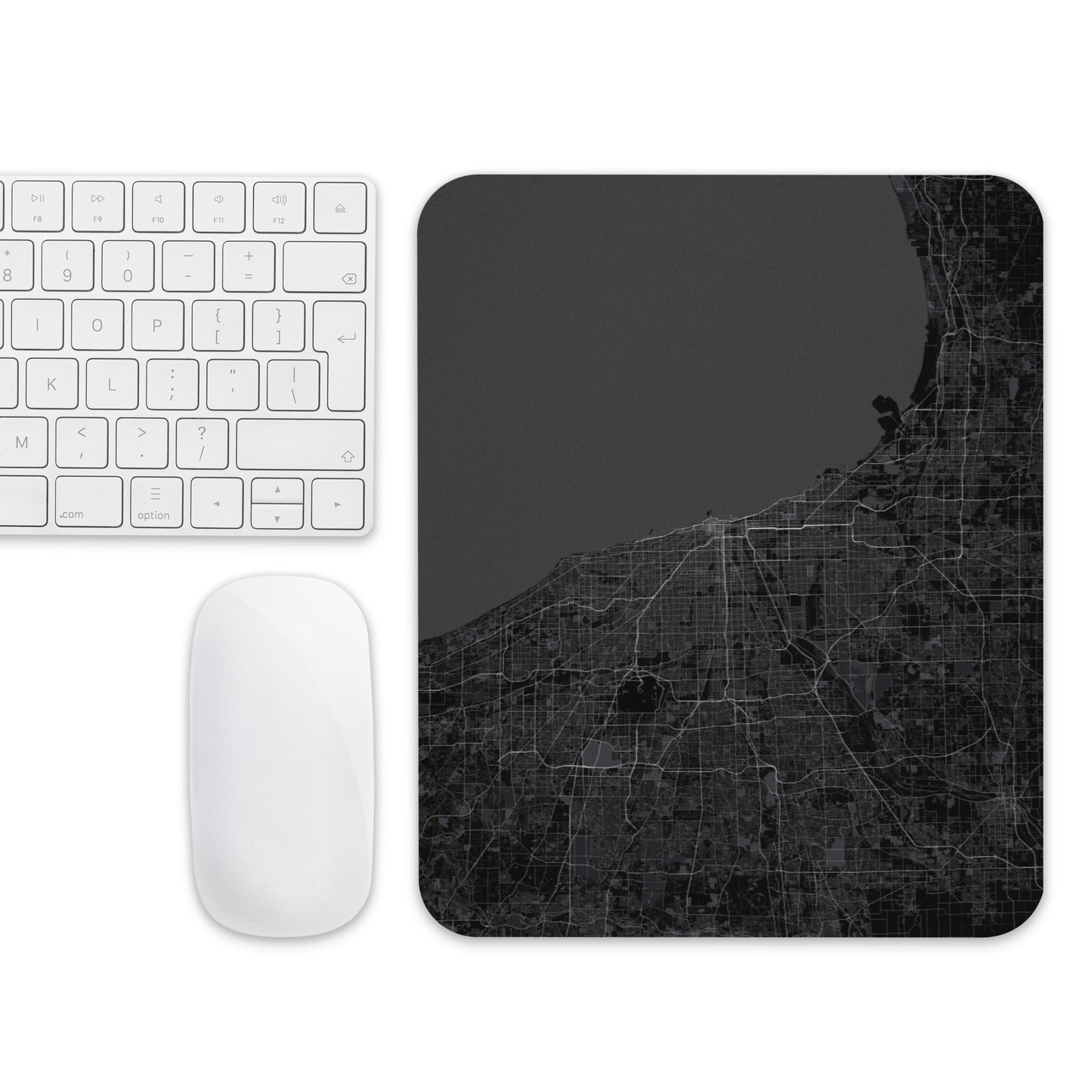 Chicago Black Map Mouse Pad