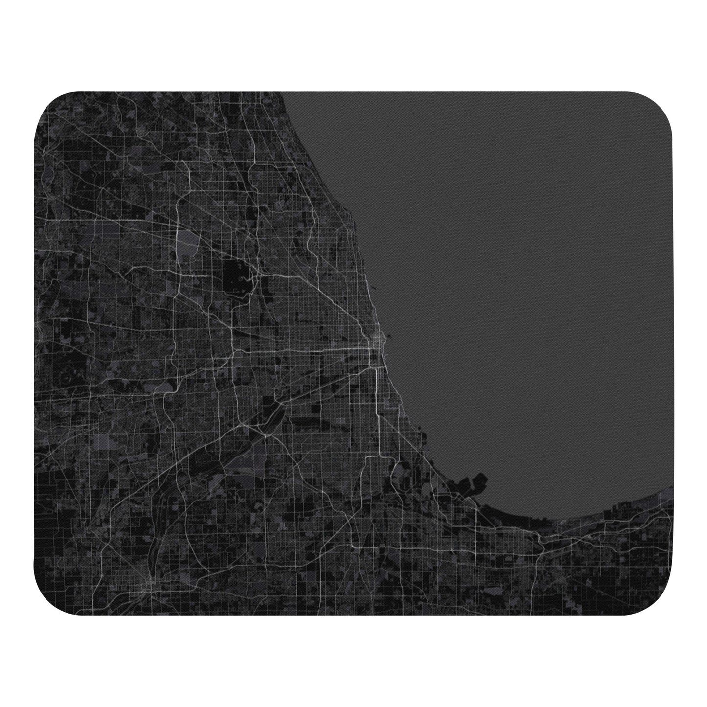 Chicago Black Map Mouse Pad