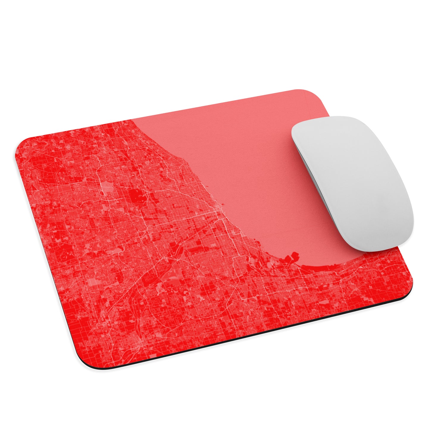 Chicago Red and White Map Mouse Pad