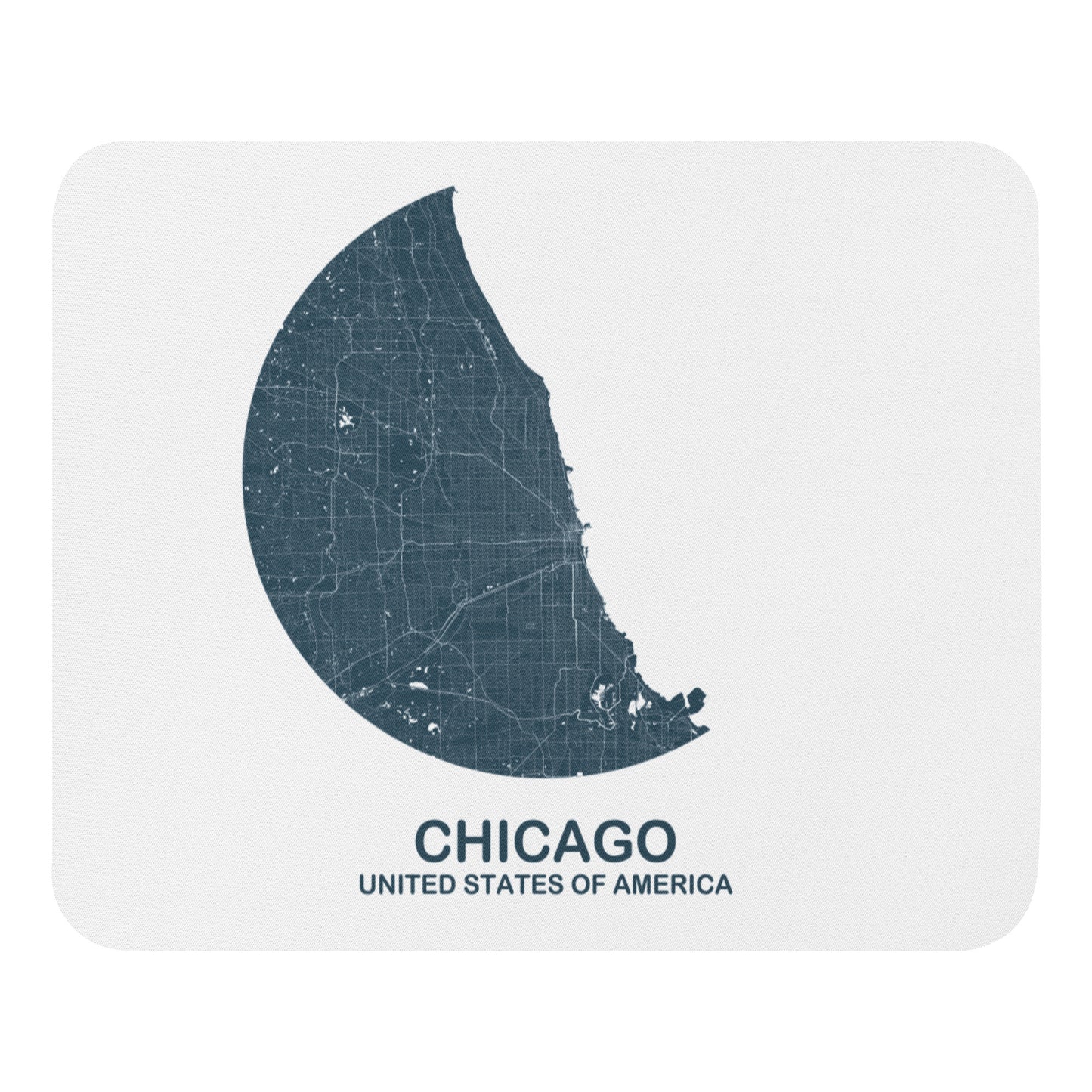 Chicago Circular Blue Map Mouse Pad