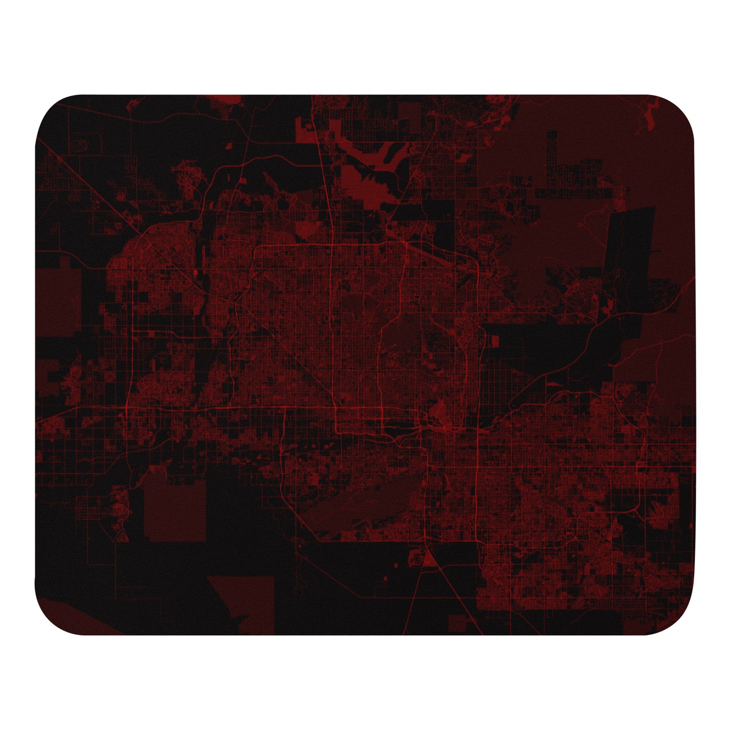 Phoenix Black and Red Map Mouse Pad