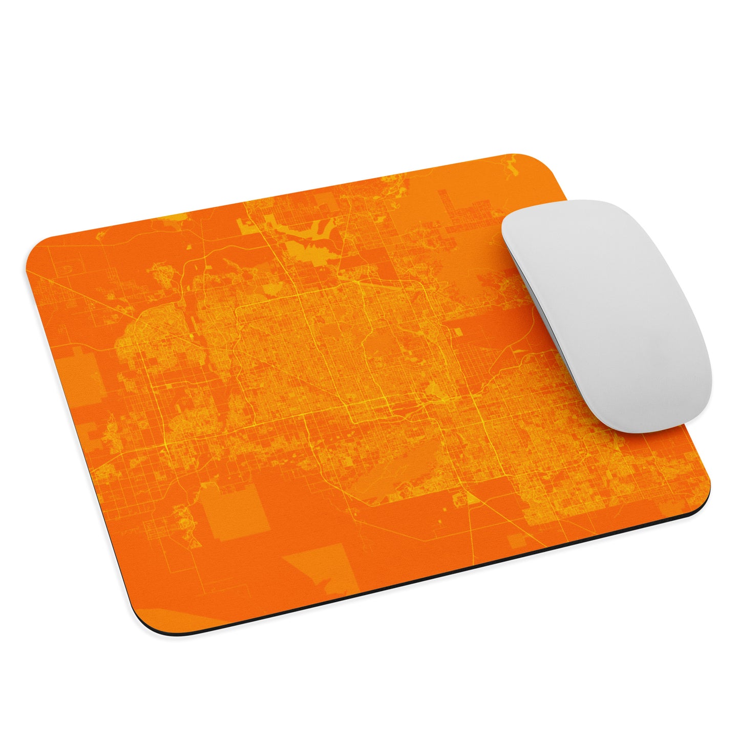 Phoenix Orange and Yellow Map Mouse Pad