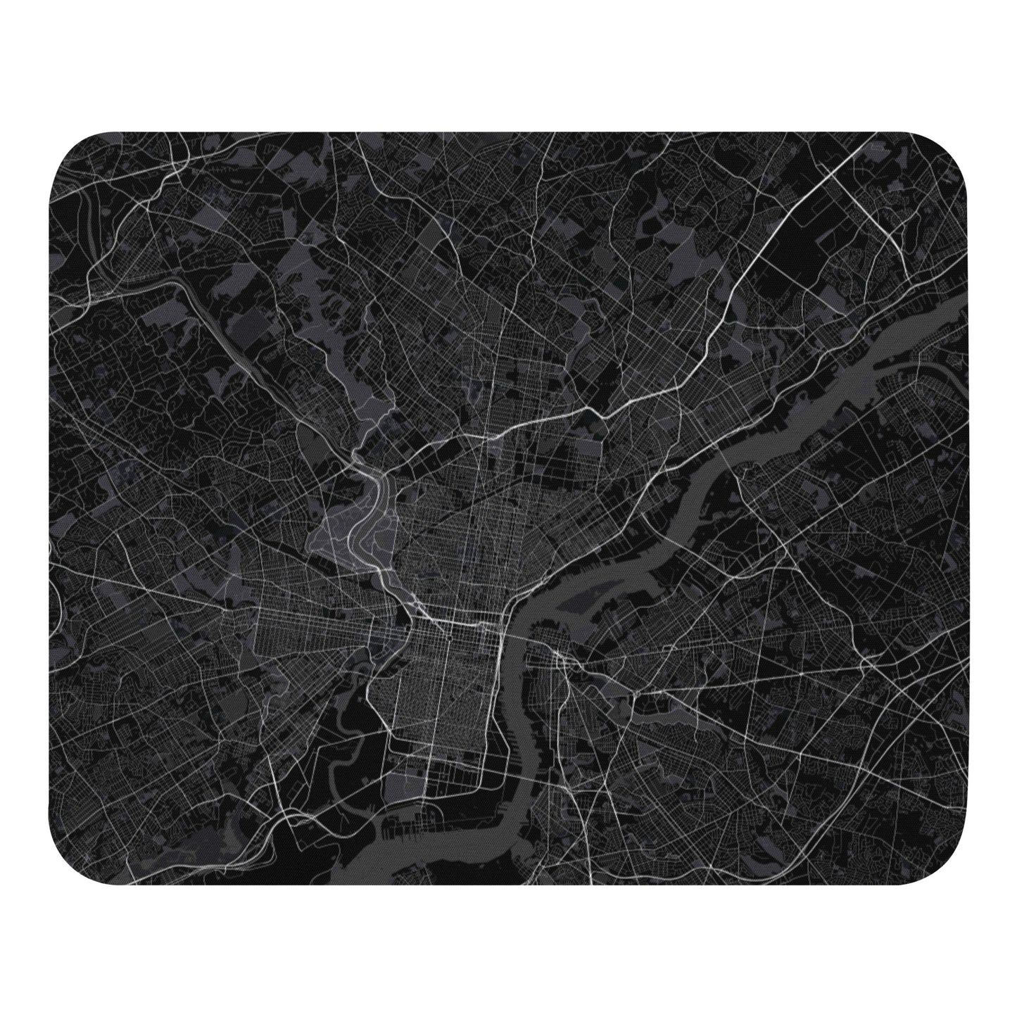 Philadelphia Black Map Mouse Pad