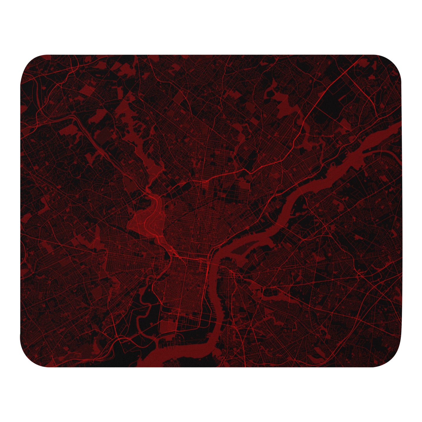 Philadelphia Black and Red Map Mouse Pad