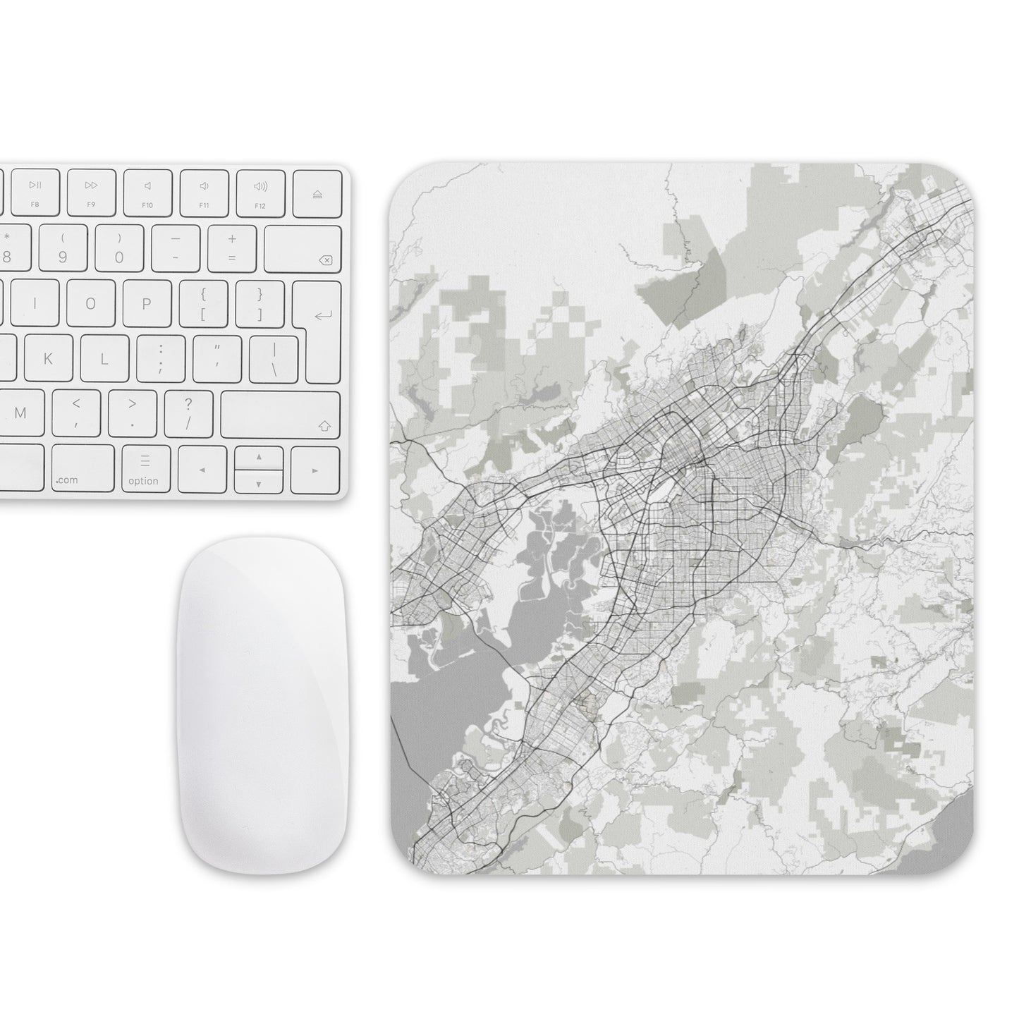 San Jose White Map Mouse Pad