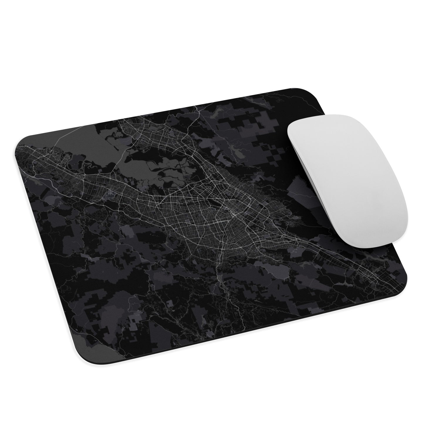 San Jose Black Map Mouse Pad