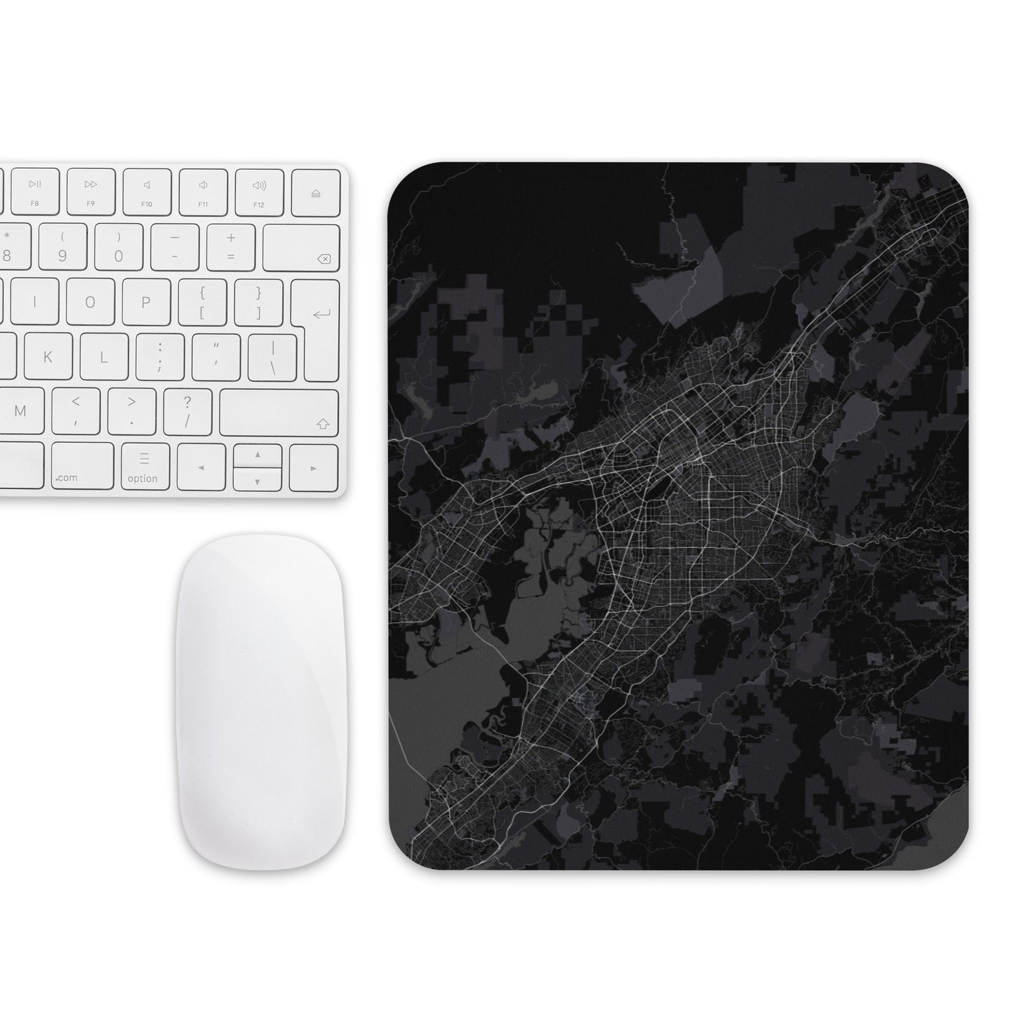 San Jose Black Map Mouse Pad