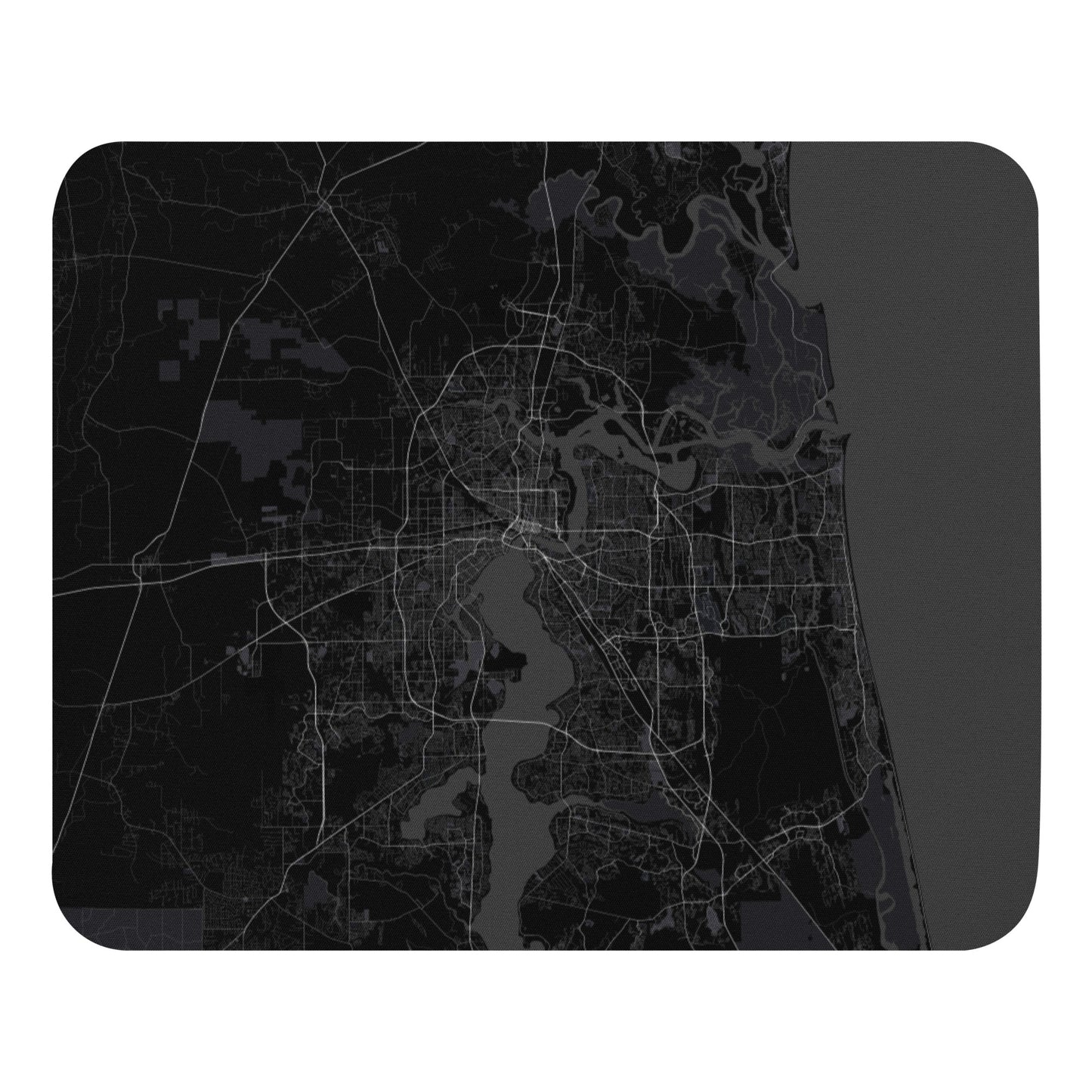 Jacksonville Black Map Mouse Pad