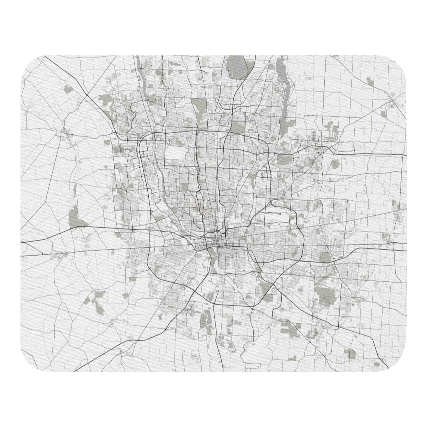 Columbus White Map Mouse Pad