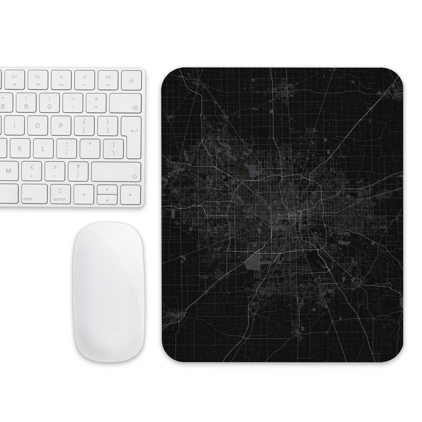 Indianapolis Black Map Mouse Pad