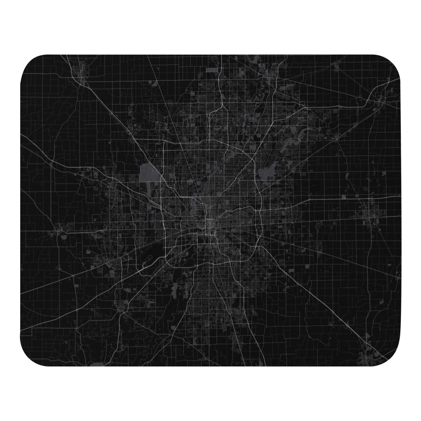 Indianapolis Black Map Mouse Pad