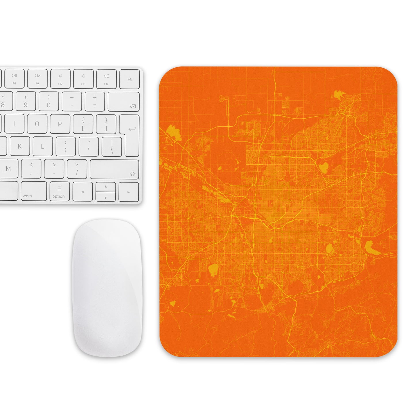 Denver Orange and Yellow Map Mouse Pad