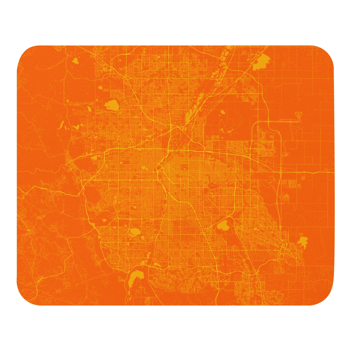 Denver Orange and Yellow Map Mouse Pad