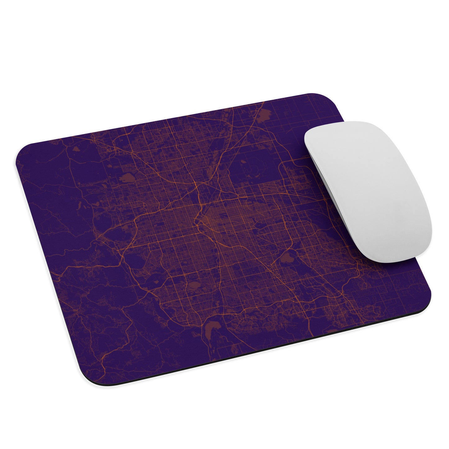 Denver Purple and Orange Map Mouse Pad