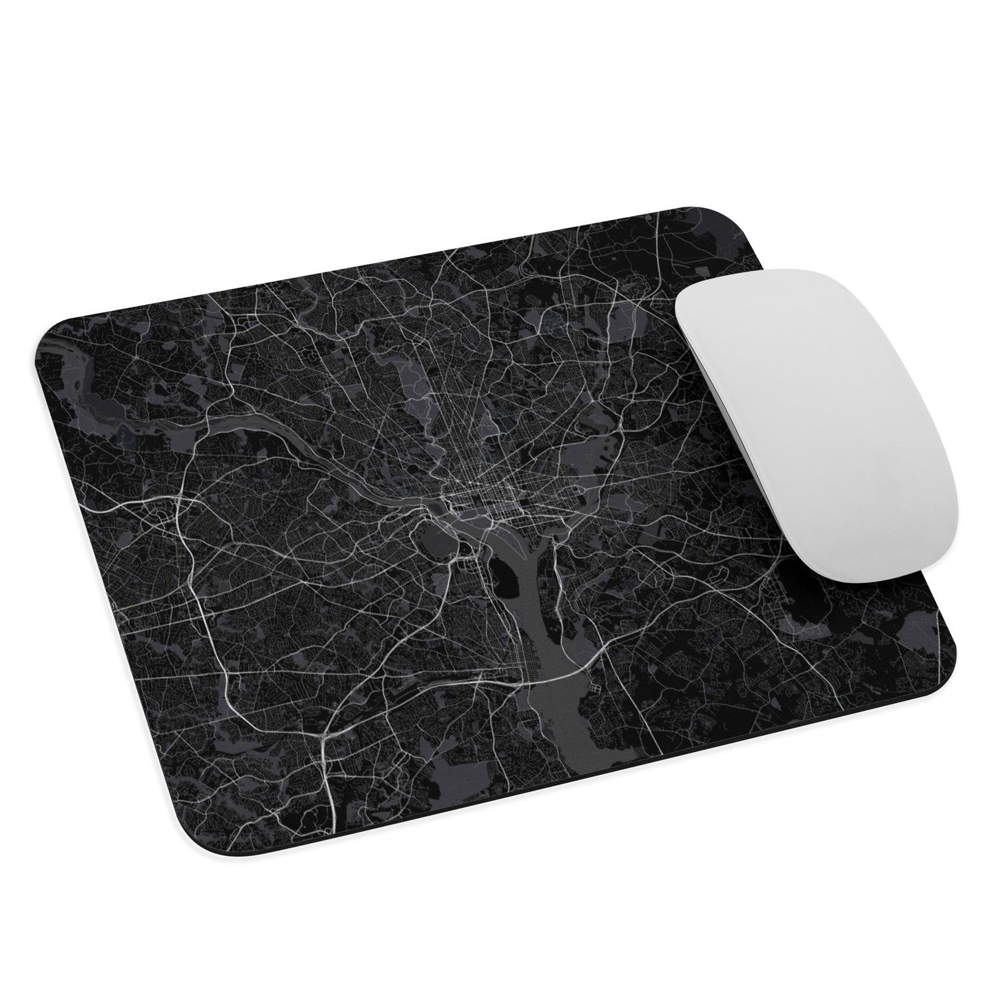 Washington, D.C. Black Map Mouse Pad