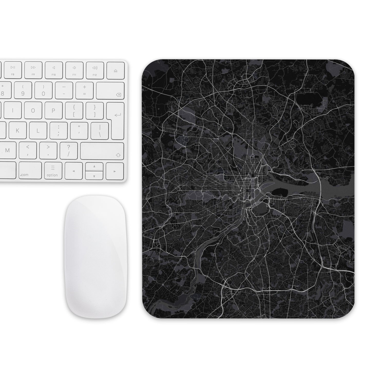 Washington, D.C. Black Map Mouse Pad