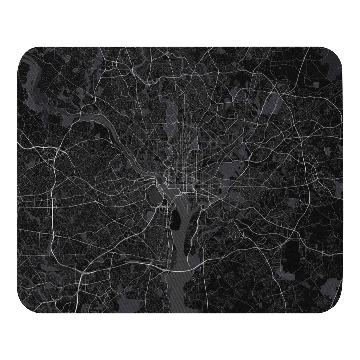 Washington, D.C. Black Map Mouse Pad