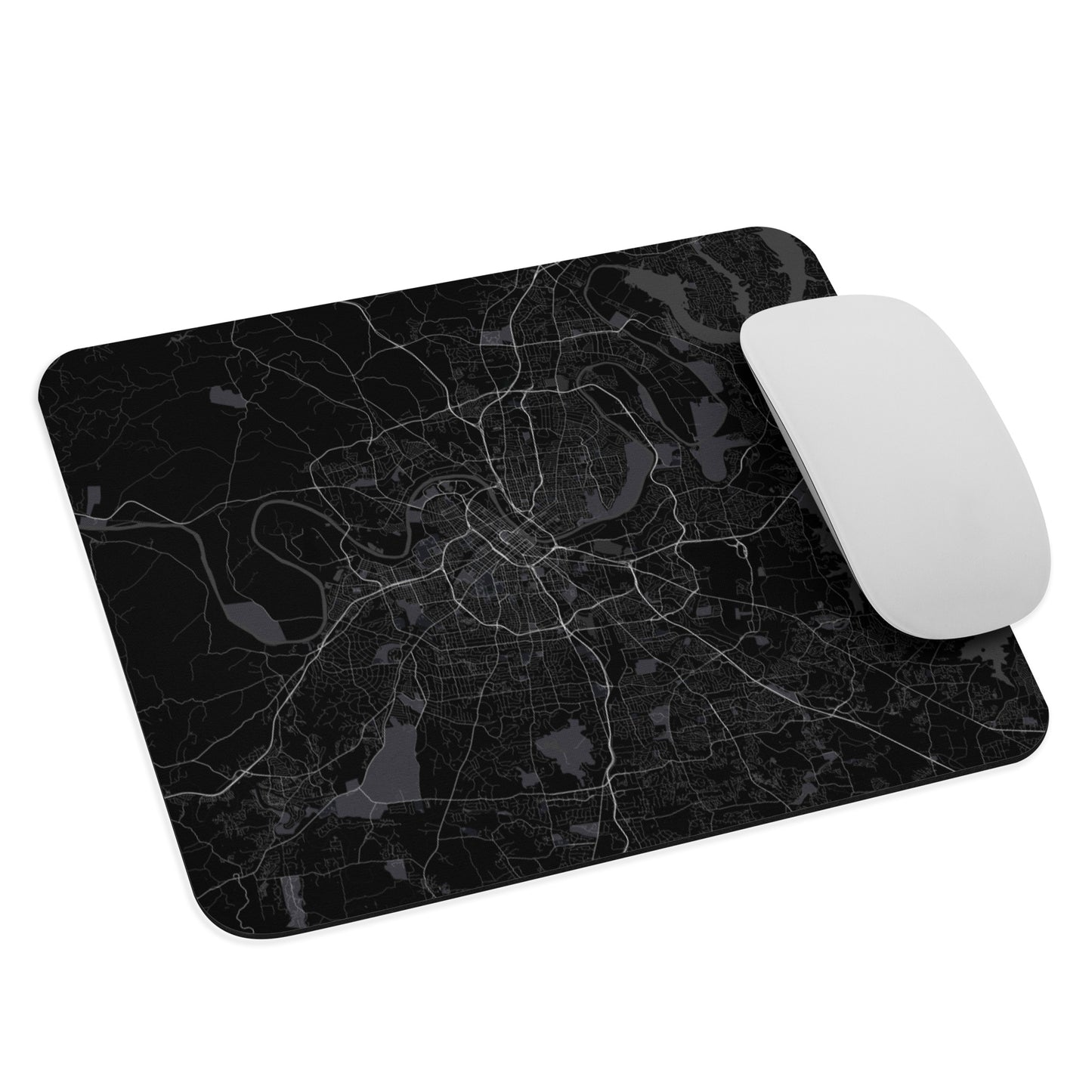 Nashville Black Map Mouse Pad