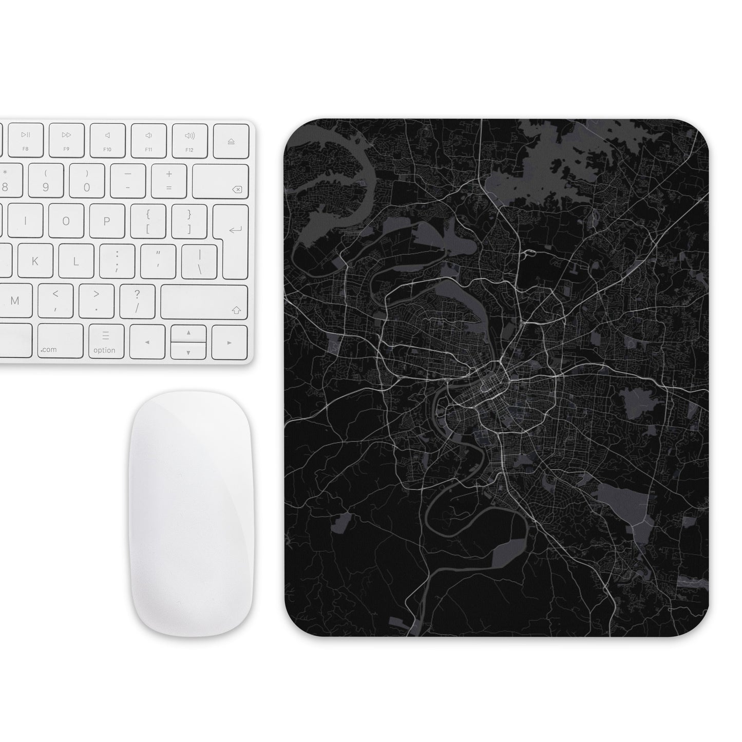 Nashville Black Map Mouse Pad