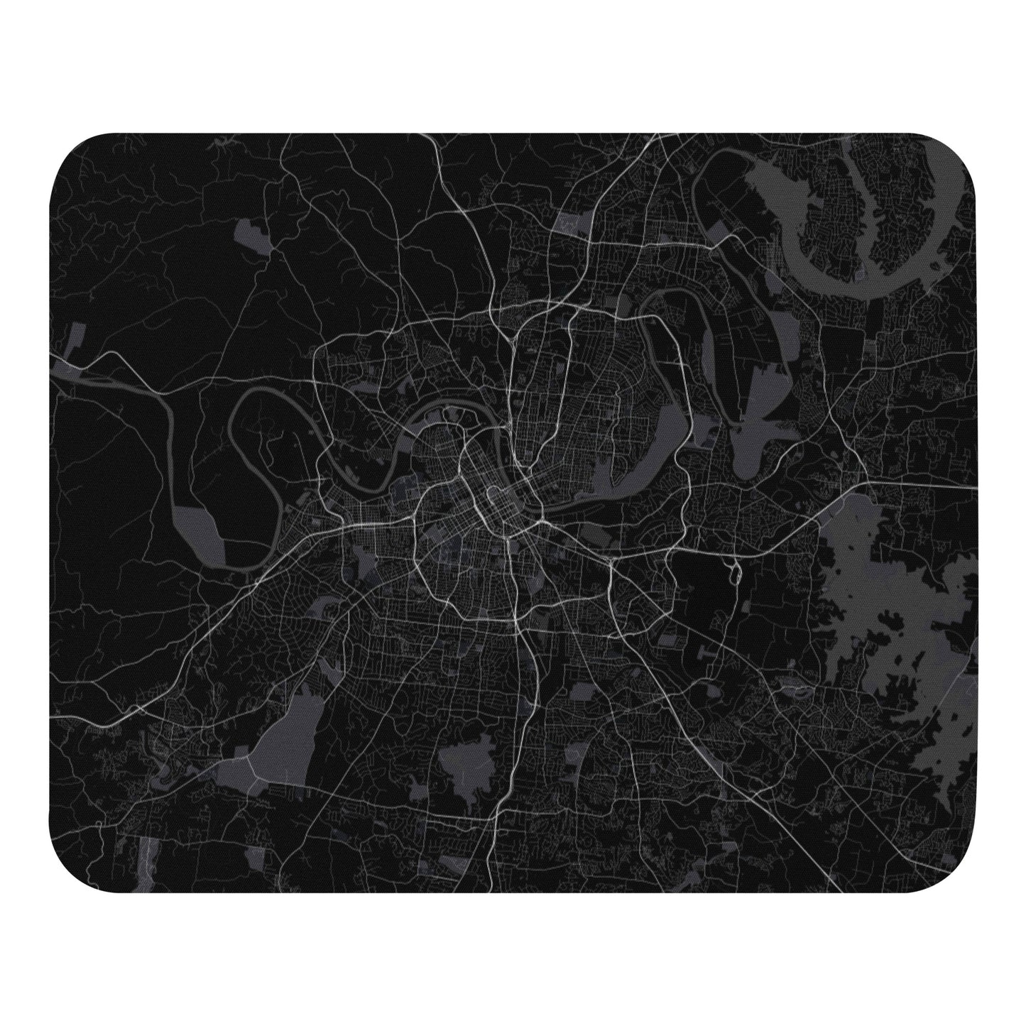 Nashville Black Map Mouse Pad