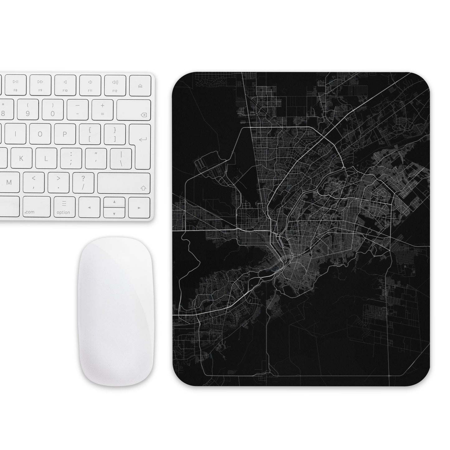 El Paso Black Map Mouse Pad