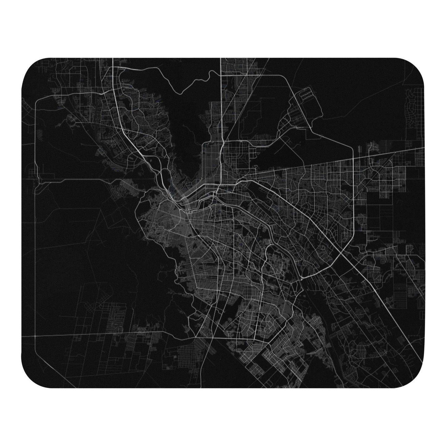 El Paso Black Map Mouse Pad