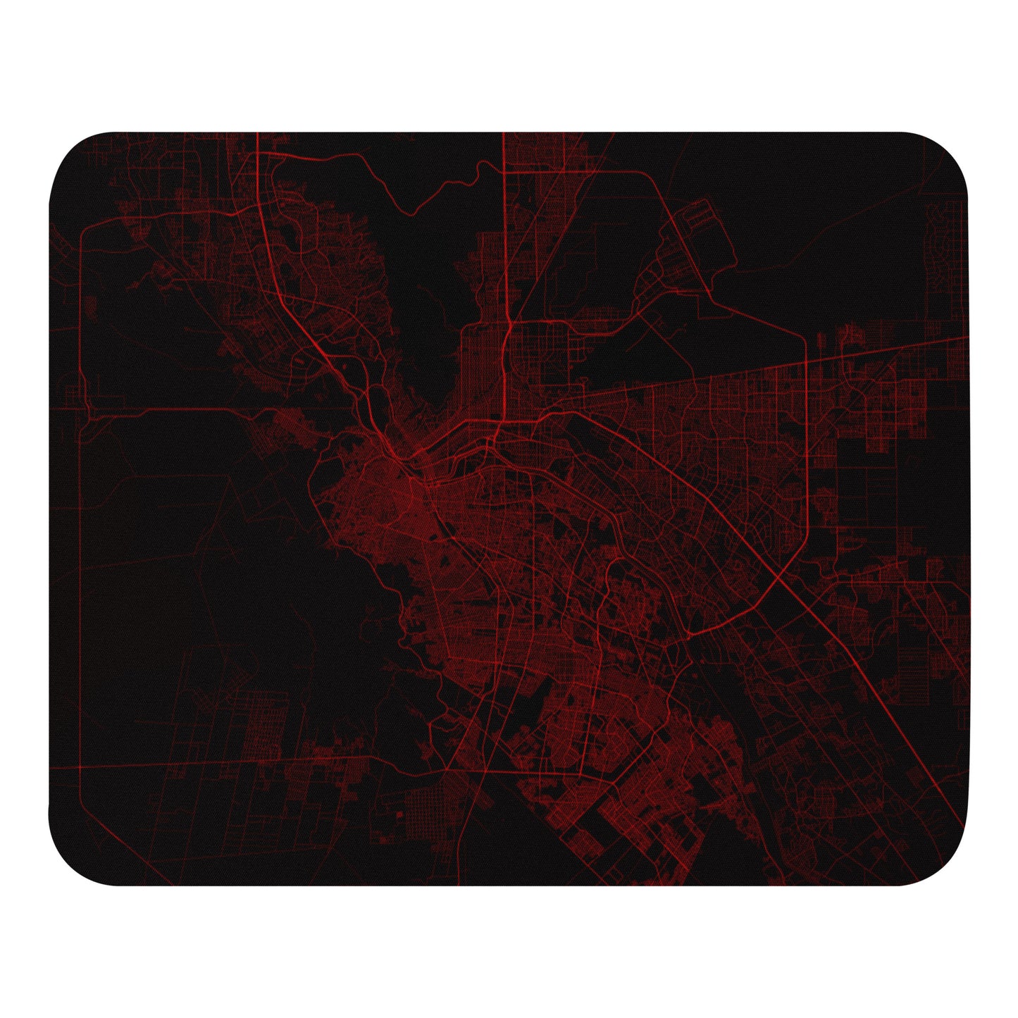 El Paso Black and Red Map Mouse Pad