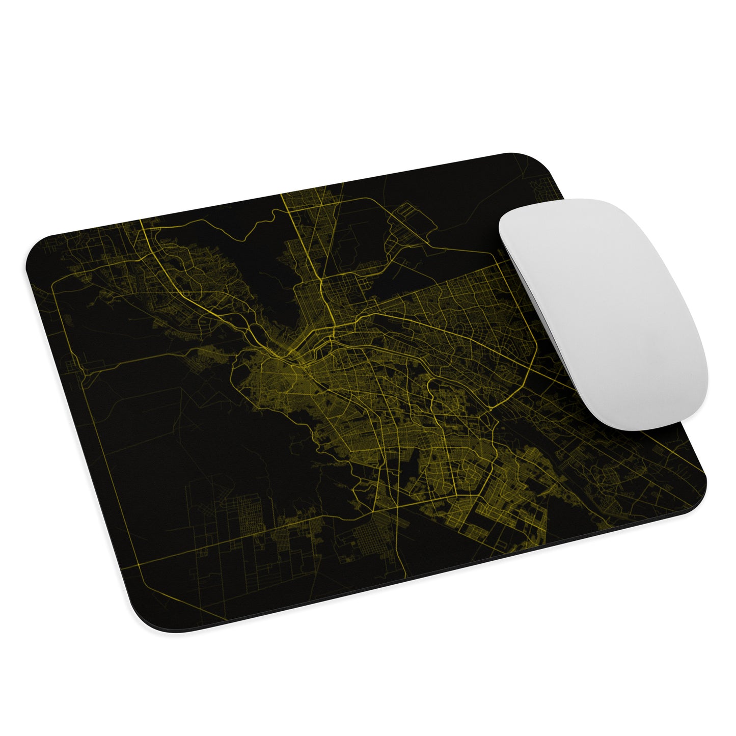 El Paso Black and Yellow Map Mouse Pad