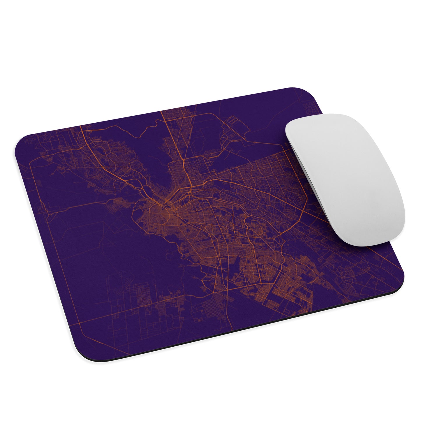 El Paso Purple and Orange Map Mouse Pad