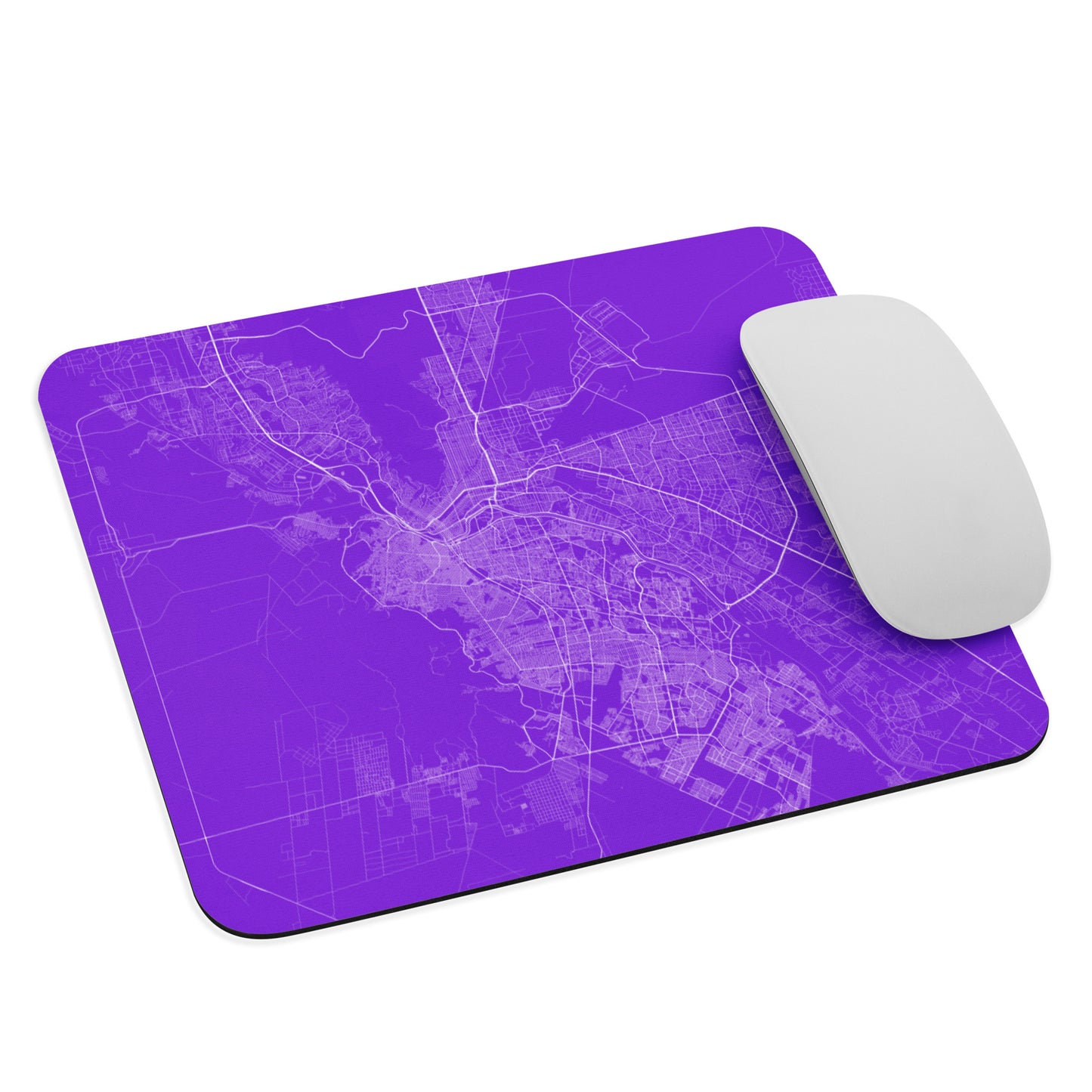 El Paso Purple and White Map Mouse Pad