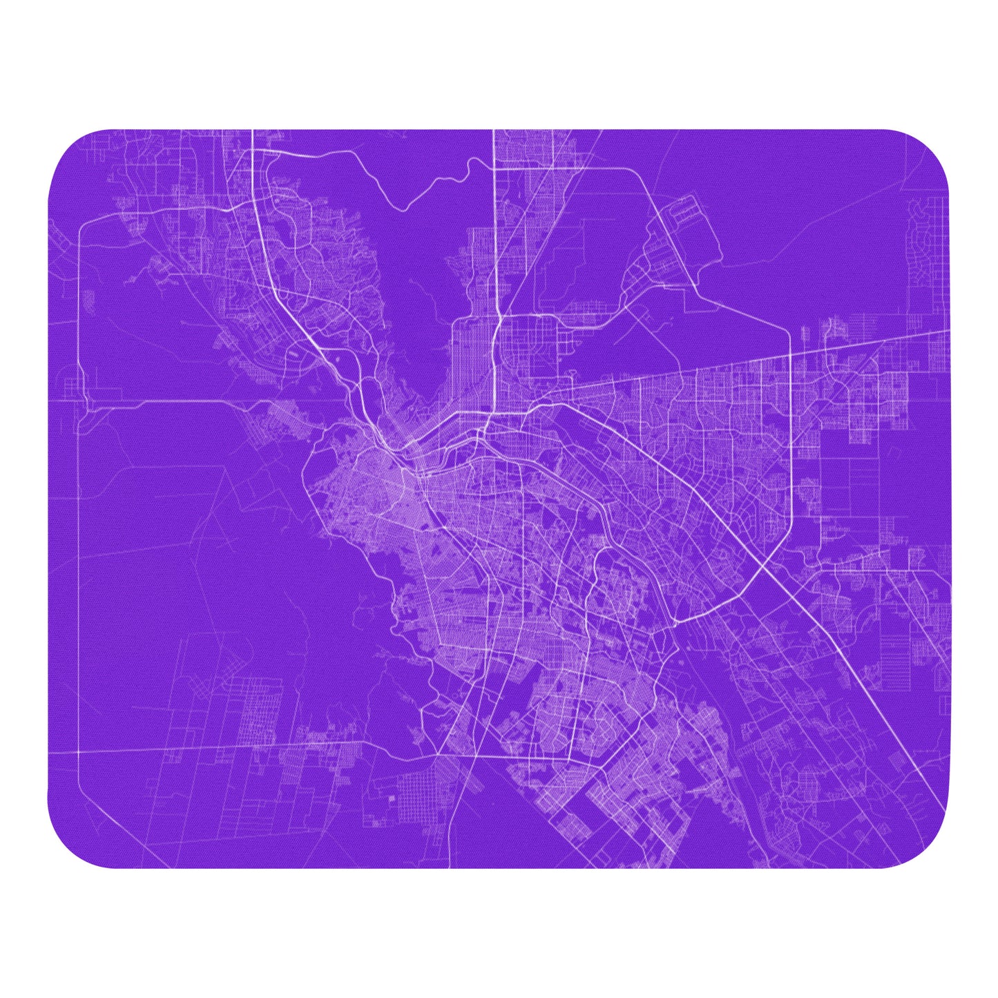 El Paso Purple and White Map Mouse Pad