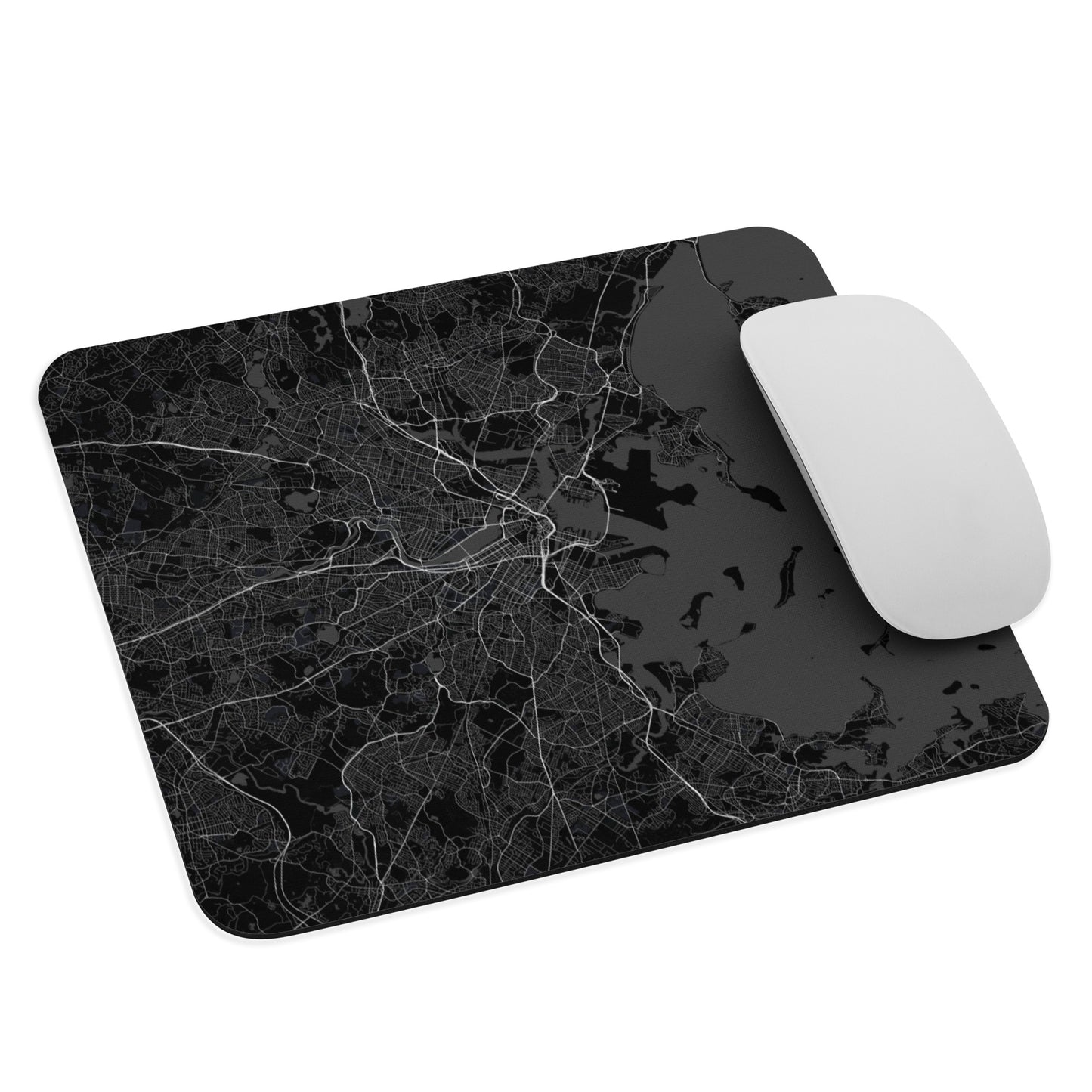 Boston Black Map Mouse Pad