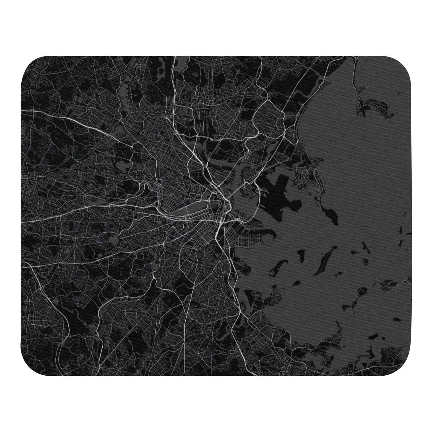 Boston Black Map Mouse Pad