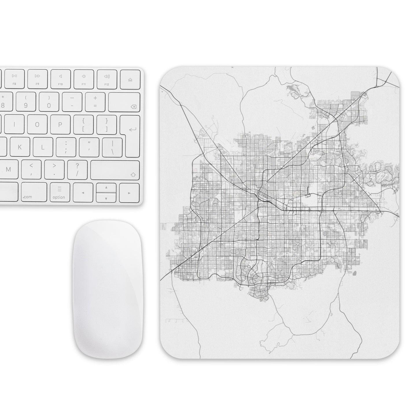 Las Vegas White Map Mouse Pad