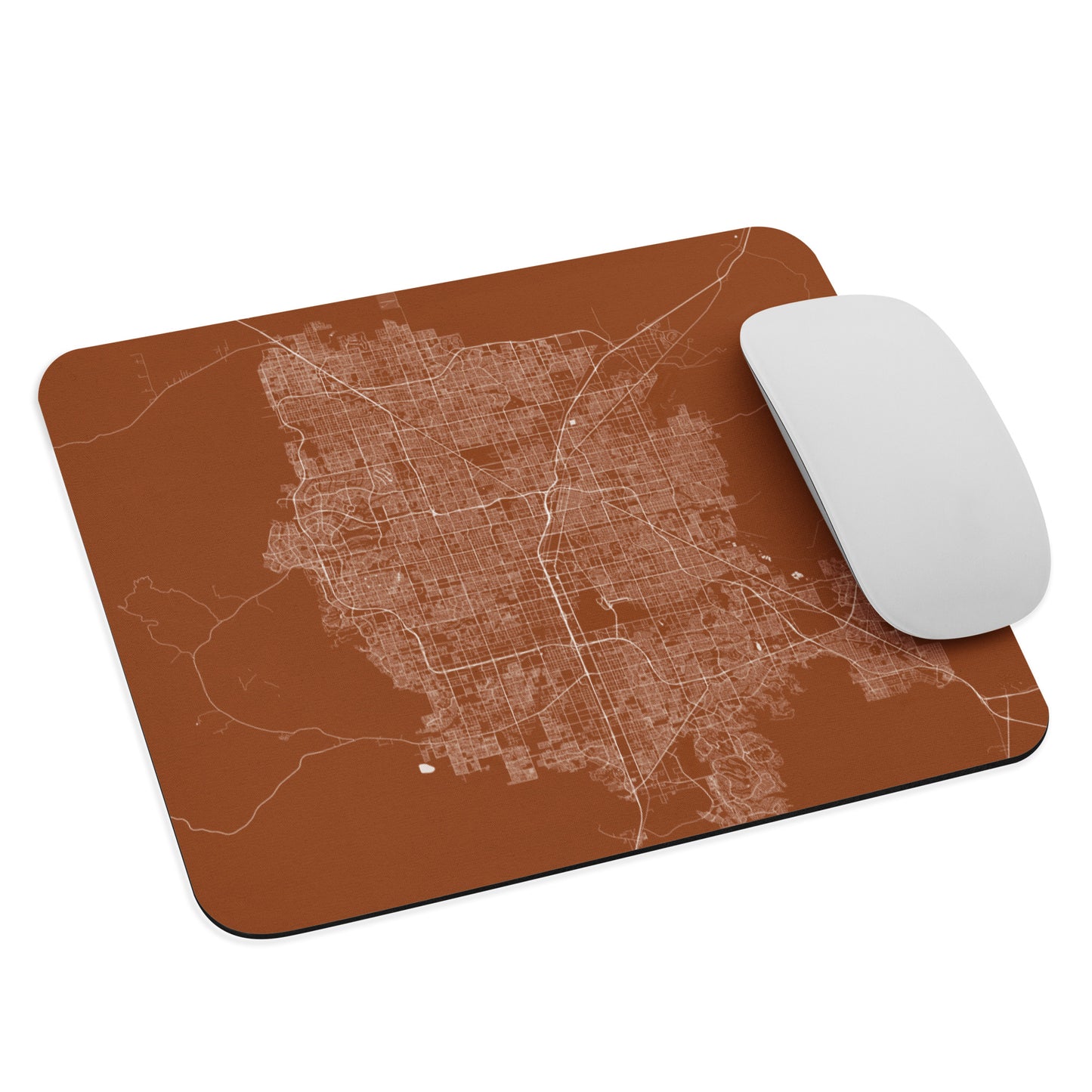 Las Vegas Brown and White Map Mouse Pad