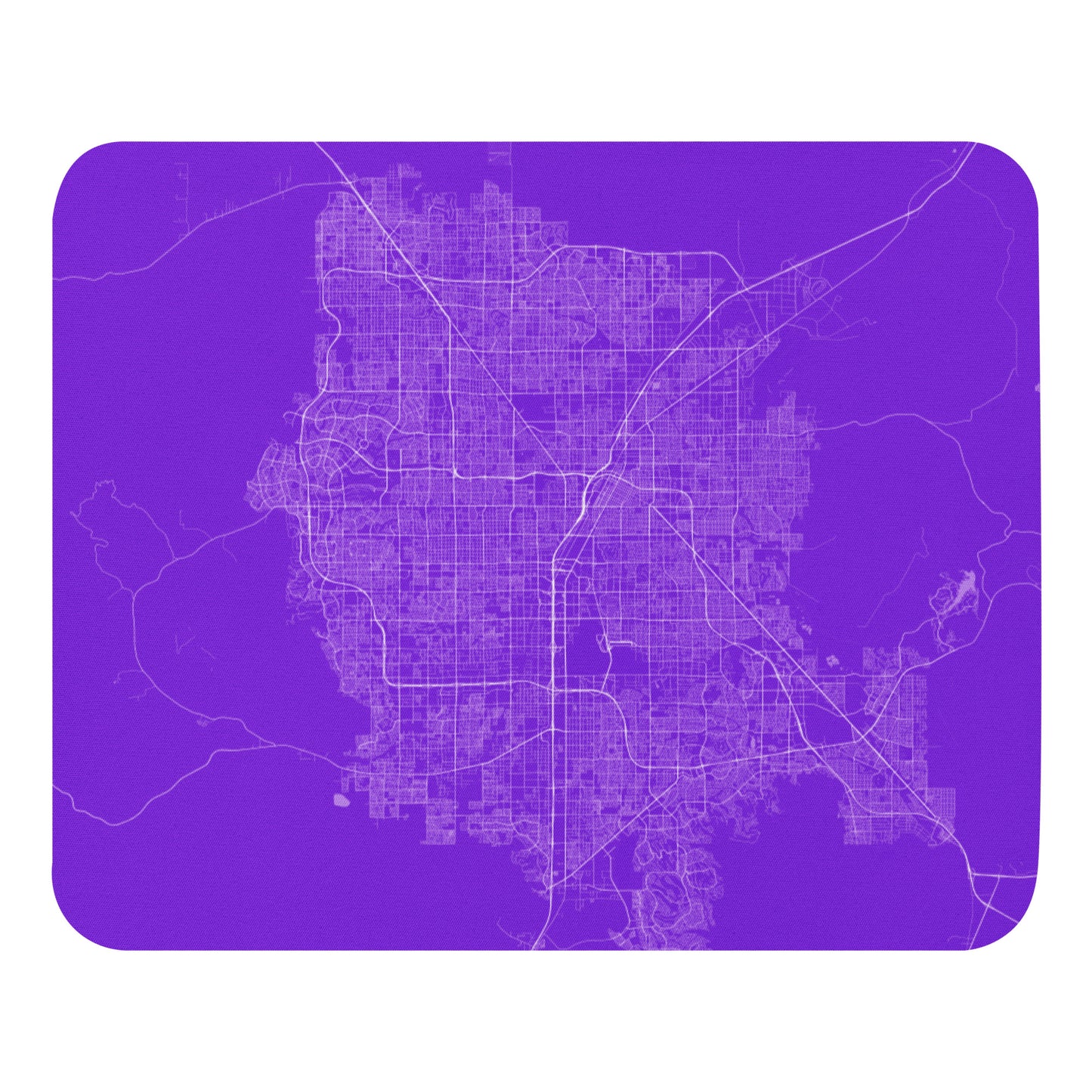 Las Vegas Purple and White Map Mouse Pad