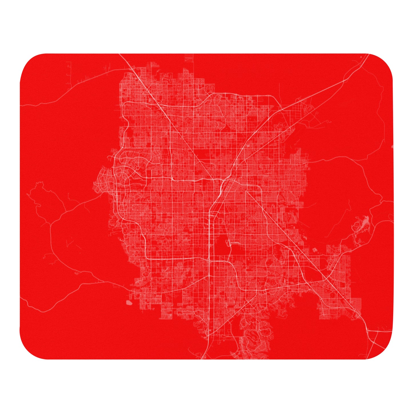 Las Vegas Red and White Map Mouse Pad