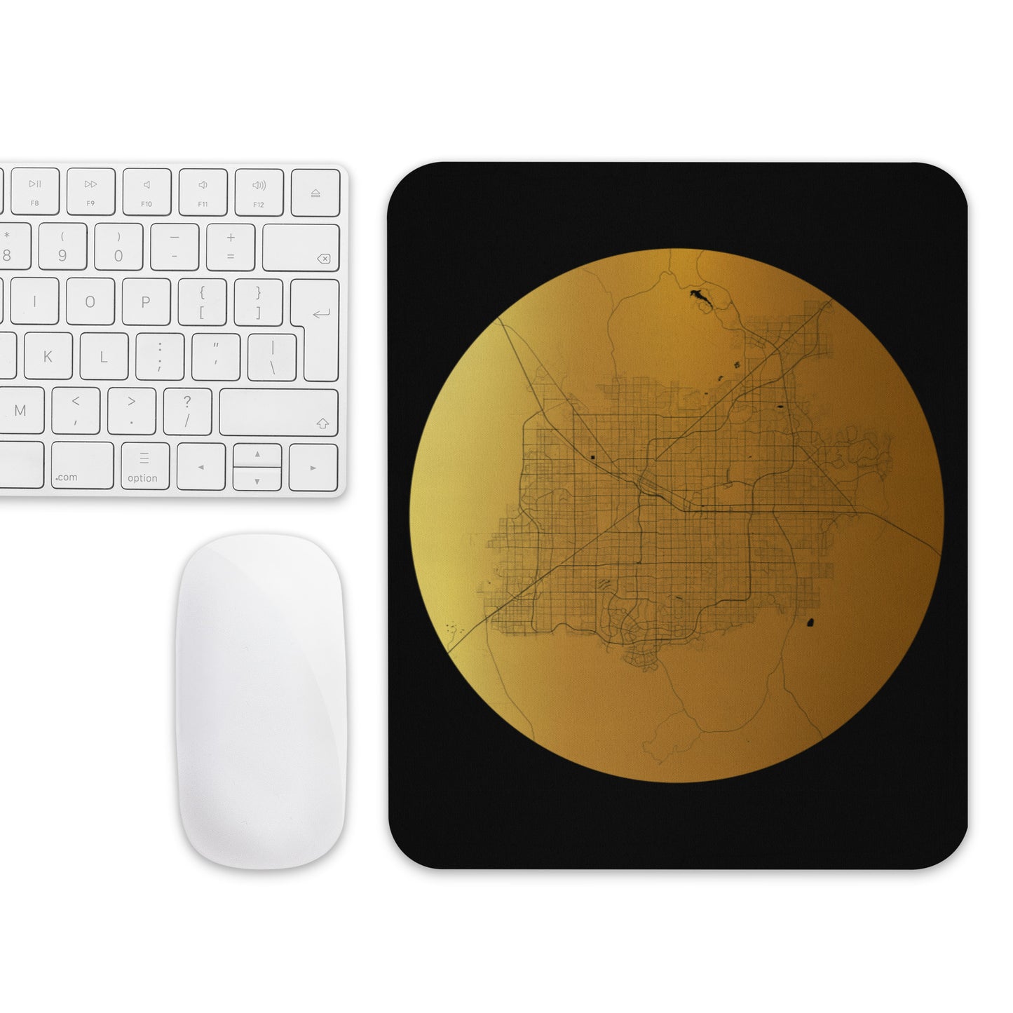 Las Vegas Gold on Black Map Mouse Pad