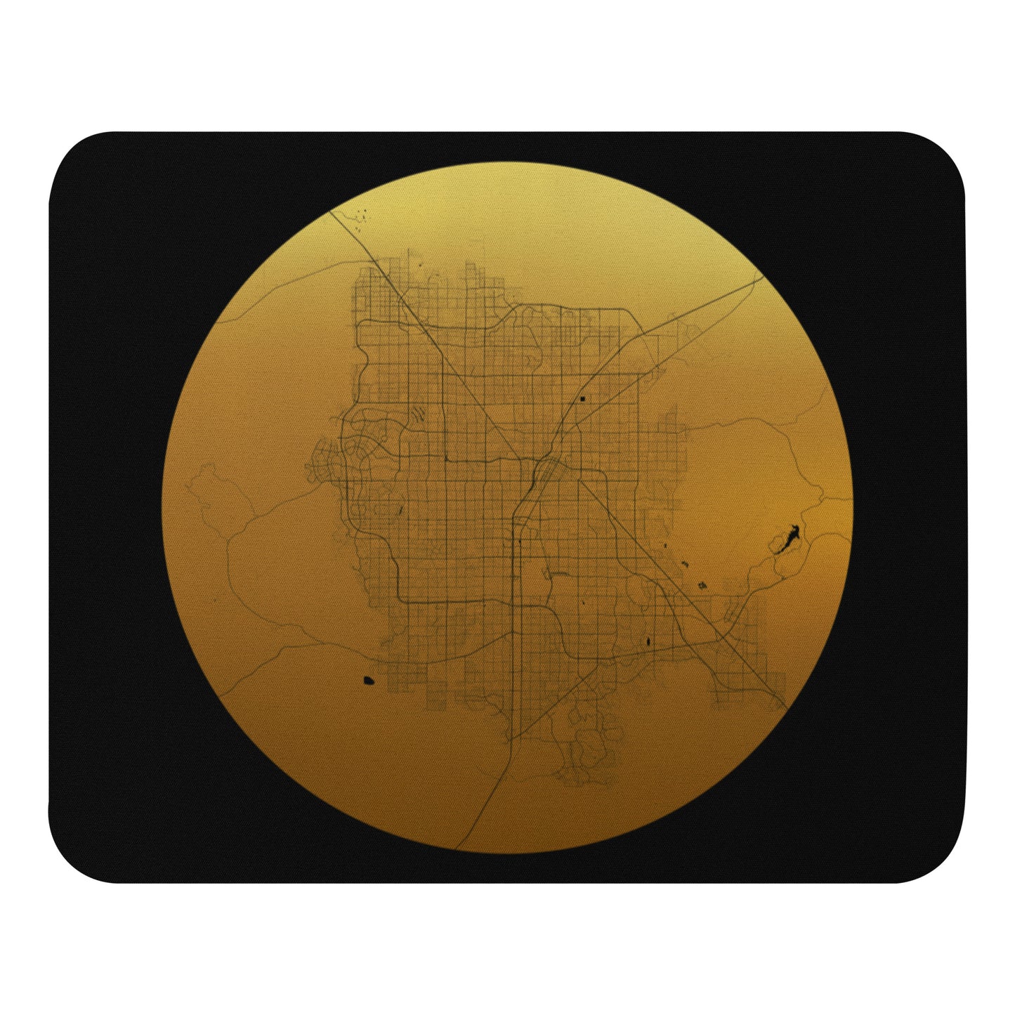 Las Vegas Gold on Black Map Mouse Pad