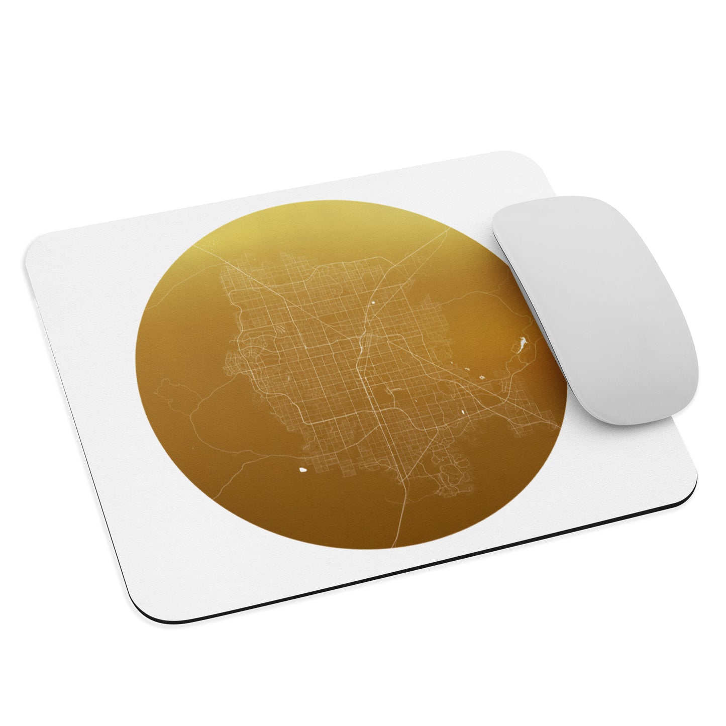 Las Vegas Gold on White Map Mouse Pad